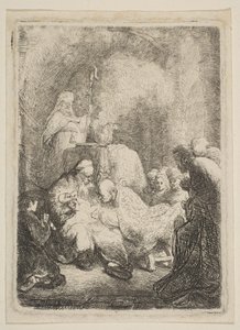 La Circoncision: Petite Plaque, ca. 1630 - Rembrandt van Rijn