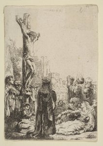 La Crucifixion : Petite plaque, vers 1635 - Rembrandt van Rijn