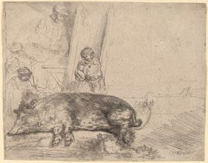 Le cochon - Rembrandt van Rijn