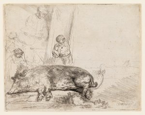 Le Cochon - Rembrandt van Rijn