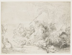 La grande chasse au lion, 1641 - Rembrandt van Rijn