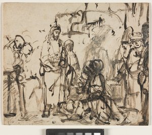 La rencontre du Christ avec Marthe et Marie après la mort de Lazare, vers 1662-65