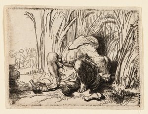 Le Moine dans le Champ de Blé - Rembrandt van Rijn