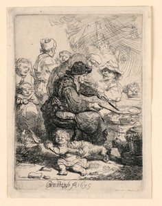 La femme aux crêpes - Rembrandt van Rijn