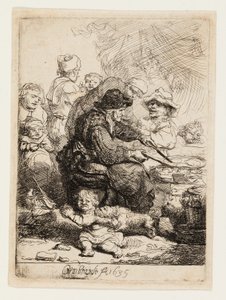 La femme aux crêpes - Rembrandt van Rijn