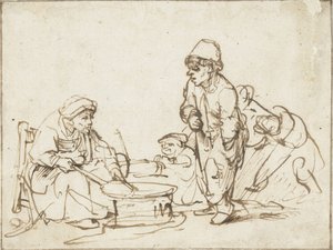La Femme aux crêpes - Rembrandt van Rijn
