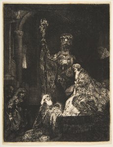 La Présentation au Temple dans le style sombre, vers 1654 - Rembrandt van Rijn