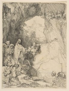 La Résurrection de Lazare, petite planche, 1642 - Rembrandt van Rijn
