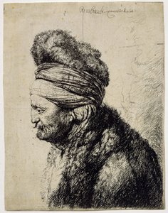 La Deuxième Tête Orientale - Rembrandt van Rijn