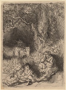 Le Berger endormi - Rembrandt van Rijn