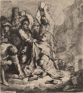 La lapidation de Saint Étienne - Rembrandt van Rijn