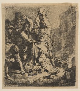 La Lapidation de Saint Étienne - Rembrandt van Rijn