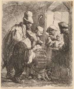 Les musiciens ambulants - Rembrandt van Rijn