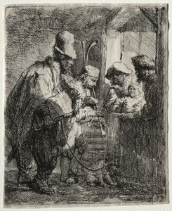 Les musiciens ambulants - Rembrandt van Rijn