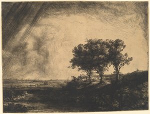 Les Trois Arbres - Rembrandt van Rijn