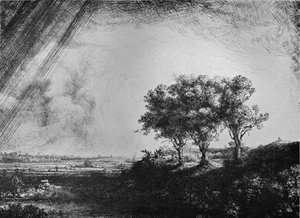 Les Trois Arbres, 1643 - Rembrandt van Rijn