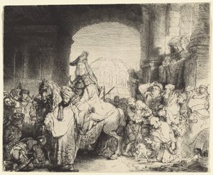 Le Triomphe de Mardochée - Rembrandt van Rijn