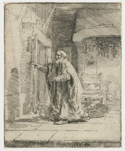 La cécité de Tobit : la grande plaque - Rembrandt van Rijn