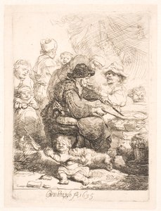 La femme aux crêpes - Rembrandt van Rijn