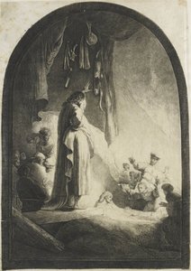 La résurrection de Lazare : la grande plaque - Rembrandt van Rijn