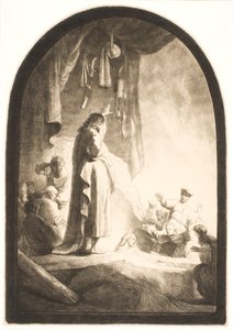 La résurrection de Lazare : la grande planche - Rembrandt van Rijn