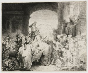 Le triomphe de Mardochée - Rembrandt van Rijn