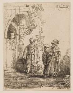 Trois figures orientales (Jacob et Laban ?)