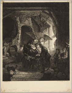 Tobie recouvrant la vue - Rembrandt van Rijn