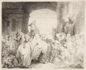Triomphe de Mardochée - Rembrandt van Rijn