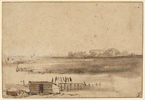 Vue de Houtewael près de la porte Sint Anthoniespoort