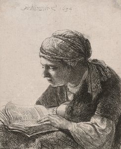 Femme lisant, 1634 - Rembrandt van Rijn