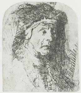 Femme en manteau bordé de fourrure - Rembrandt van Rijn