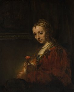 Femme avec un œillet, début des années 1660 - Rembrandt van Rijn