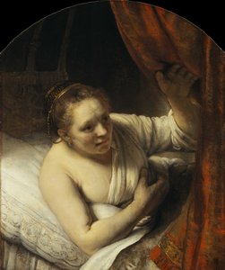 Jeune femme au lit - Rembrandt van Rijn