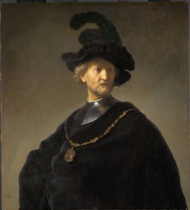 Vieil homme avec une chaîne en or