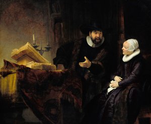 Le prédicateur mennonite Anslo et sa femme - Rembrandt van Rijn