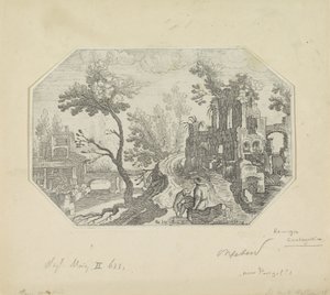 Paysage avec ruine
