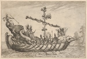 Pélée et Talamon, de la série Vaisseaux des Argonautes, pour la célébration de mariage..., 1608 - Remigio Cantagallina