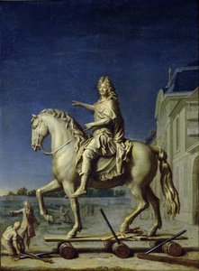 Transport de la statue équestre de Louis XIV à la Place Vendôme en 1699, après 1669 - René Antoine Houasse