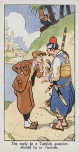 Proverbe oriental : La réponse à une question turque doit être en turc - René Bull