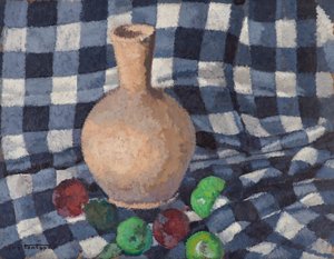 Nature morte avec pichet et pommes - René Fontayne