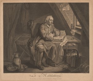 La Méditation - René Gaillard, after Johann Eleazar Schenau