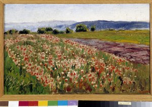 Le champ de coquelicots - Rene Auguste Seyssaud
