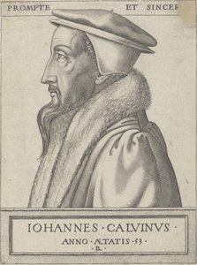 Jean Calvin (1509 - 1564), théologien et force principale de la Réforme protestante, à l