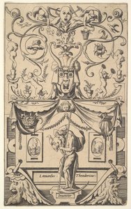 Panneau avec figure de Saturne, planche 1, vers 1550-65 - Rene Boyvin