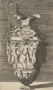 Vase avec femmes dansantes et satyres, fin du 17e siècle - Rene Boyvin