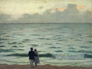 Rafale de vent, coucher de soleil à Cabourg, c.1937