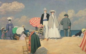 La plage de Cabourg - René François Xavier Prinet