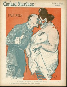 Illustration par Hermann-Paul (1864-1940) pour la couverture de Le Canard Sauvage, n° 20 - Rene George Hermann Paul
