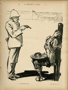 Illustration de Hermann-Paul (1864-1940) dans Le Rire, 04/03/05 - La civilisation au Congo - Colonisation colonialisme colonies, Congo, Anticolonialisme - Noir